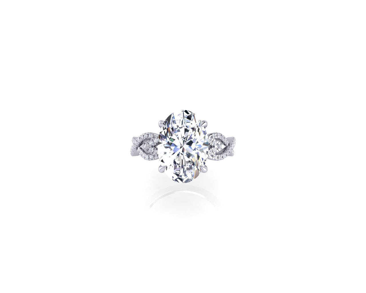 4 Carat Intertwine Band Hidden Halo