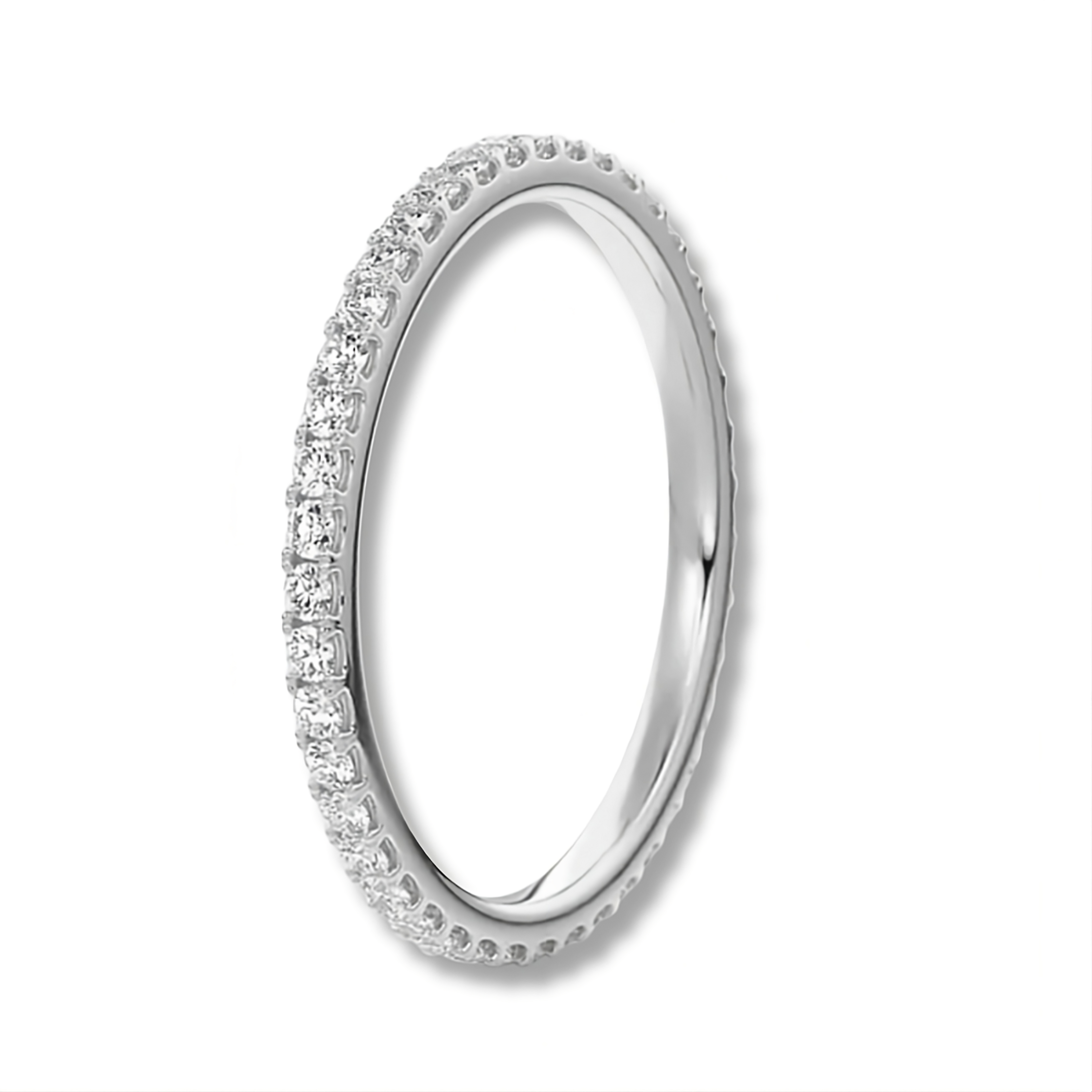 Wedding Band French Pave Band Thin