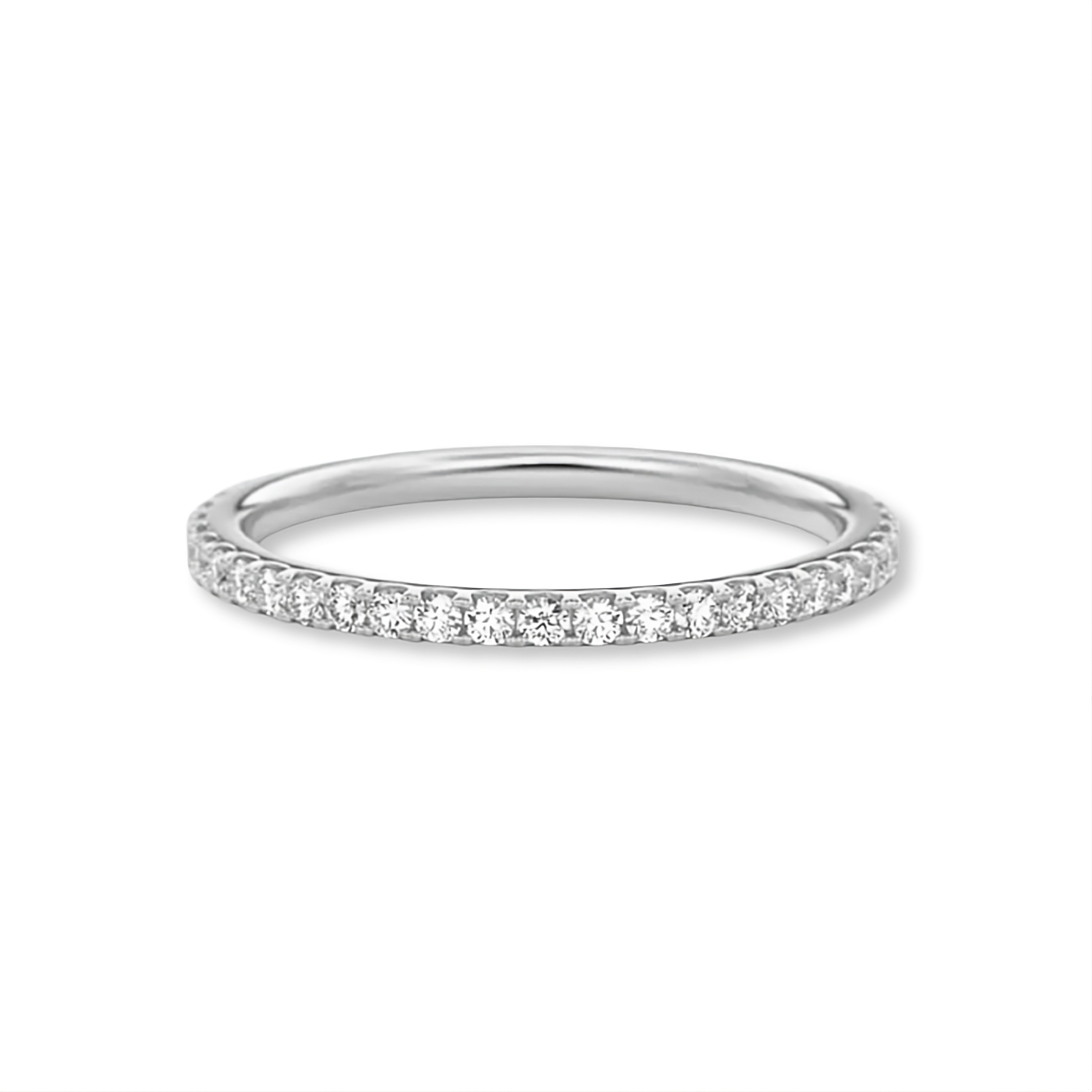 Wedding Band French Pave Band Thin