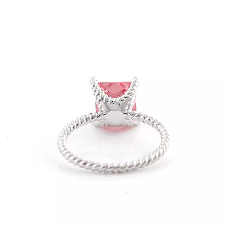 Engagement Ring 2 Carat Pink Sapphire Cable