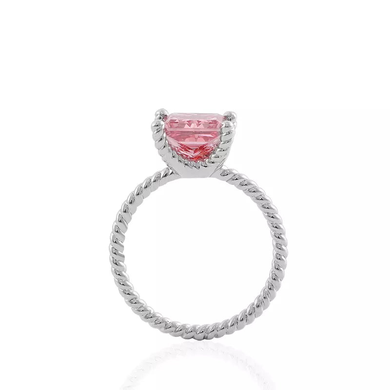 Engagement Ring 2 Carat Pink Sapphire Cable