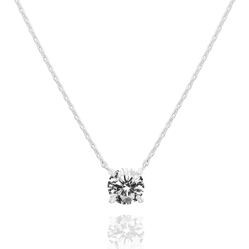 Necklace 1 Carat Round Diamond