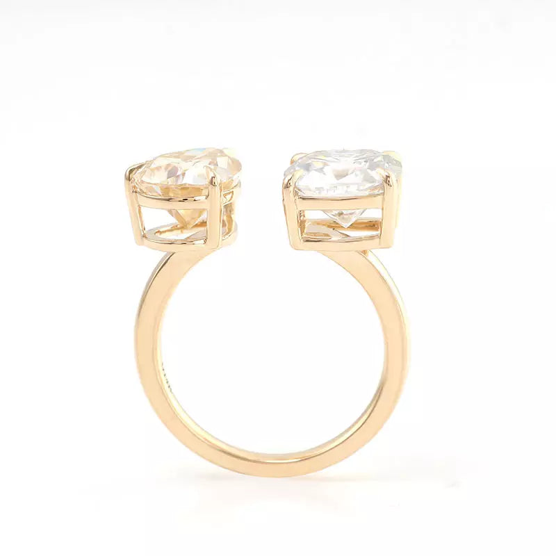 The Toi et Moi Pear and Cushion Engagement Ring