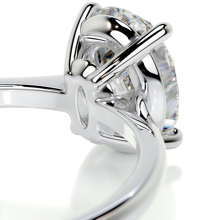 Engagement Ring 2 Carat Oval Cut Lab Diamond Solitaire Band