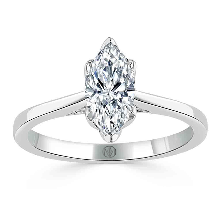 Engagement Ring 1 Carat Marquise Cut Solitaire Band