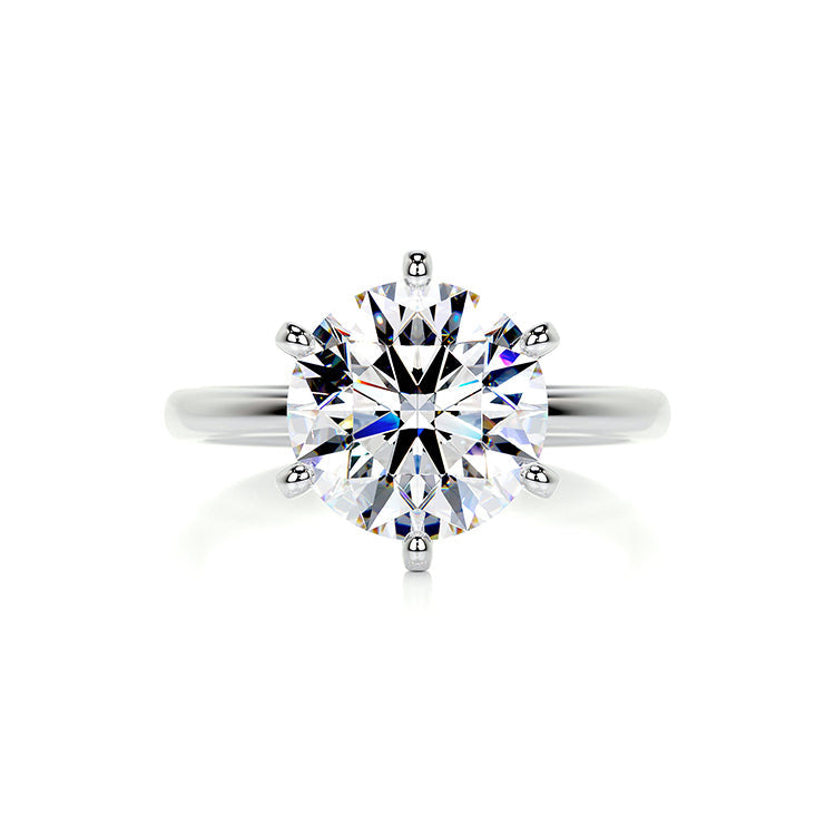 Engagement Ring Carat Round Cut Lab Diamond Solitaire Style