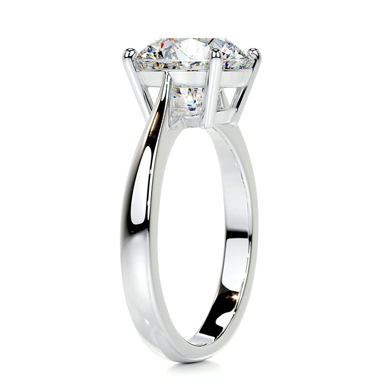 Engagement Ring 3 Carat Round Brilliant Cut Lab Diamond Solitaire Setting