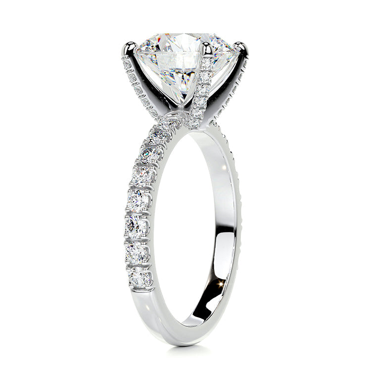 Engagement Ring 2 Carat Round Cut Lab Diamond Halo Style