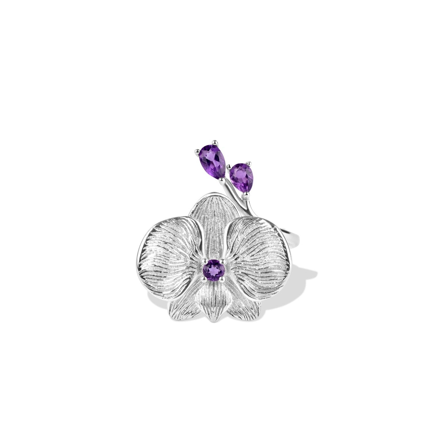 Orchid Silver Ring