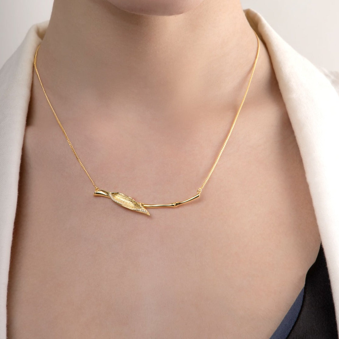 Gold Fern Necklace